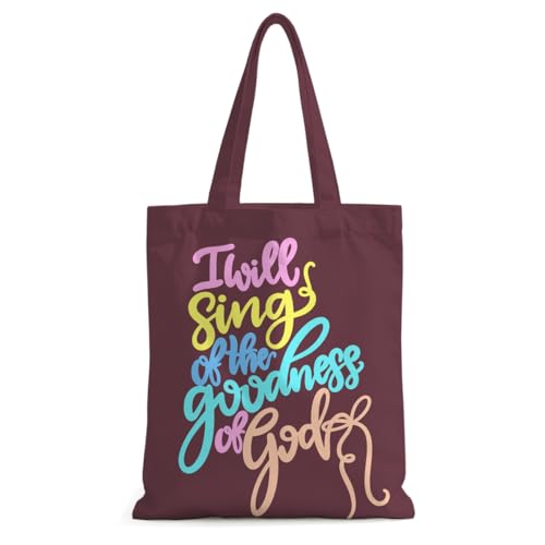 Religious Canvas Tote Bag Tote Bag for Women Christmas Birthday Canvas Bags for Shopping Beach Grocery - color: Godgoodness