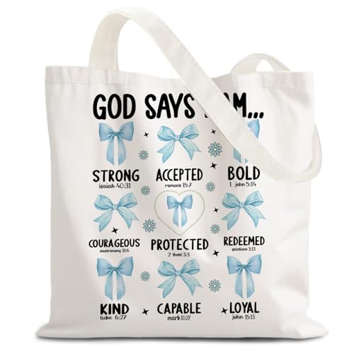 FBB Christian What's the Best that Could Happen Inspirational Tote Bag - color: God Say I Am - 2