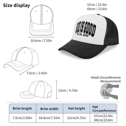 Black Trucker Hat with Funny Saying, Funny Hat for Men & Women - color: Allblack-15