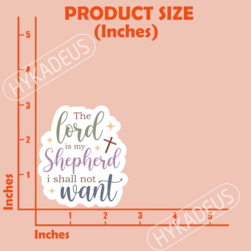 (3Pcs) The Lord is My Shepherd Psalm 23:1 Sticker Christian Bible Scripture - color: The Lord is My Shepherd Cross