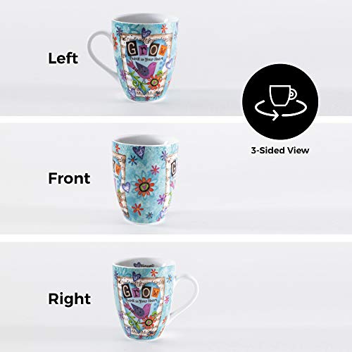 Divinity Boutique Ceramic Mug Grow Peace Bird, 12 ounce - color: Grow Peace Bird