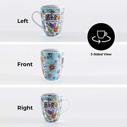 Divinity Boutique Ceramic Mug Grow Peace Bird, 12 ounce - color: Grow Peace Bird