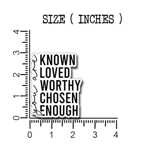 (3Pcs) You are Love Worthy Enough Sticker Christian Inspirational Decals Decorate Books Laptop Phone Water Bottles Kindles Tumbler Waterproof Vinyl Stickers 2,5 x 3'' Inch - color: You Are Love Worthy Enough