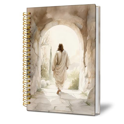 Jesus Christian Notebook, Christian Gifts for Women Men - color: Jesus Resurrection Empty Tomb Notebook