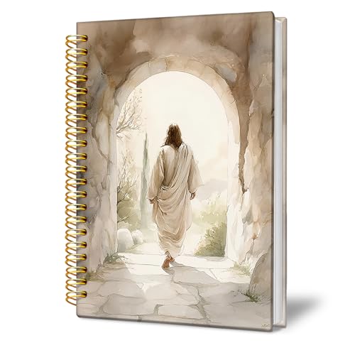 Jesus Christian Notebook, Christian Gifts for Women Men - color: Jesus Resurrection Empty Tomb Notebook