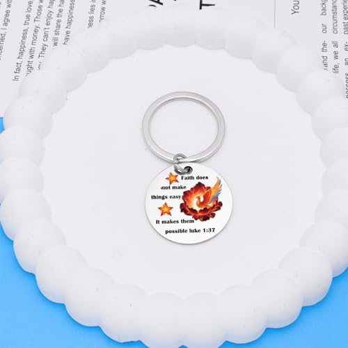 Christian Gifts for Women, Faith Inspirational Keychain, Christian Gifts Cross Keychains, Religious Gift for Pastor Sister Mom Teen Girls, Christmas Stocking Stuffers, Baptism Spiritual Gift