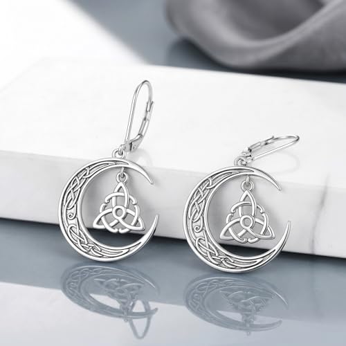 Dorunmo 925 Sterling Silver Mustard Seeds Dangle Earrings for Women Mountains Earrings Hypoallergenic Christmas Jewelry Gifts for Women - style: Witch Knot-04