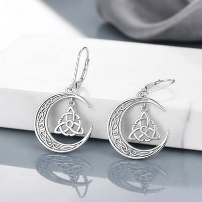 Dorunmo 925 Sterling Silver Mustard Seeds Dangle Earrings for Women Mountains Earrings Hypoallergenic Christmas Jewelry Gifts for Women - style: Witch Knot-04