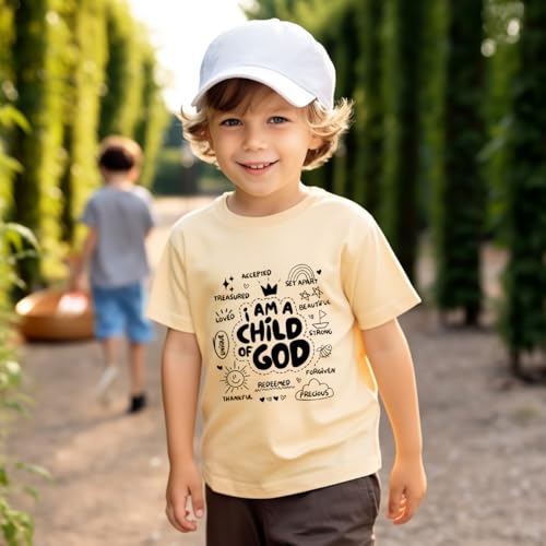 IAM A Child of God Christian Shirts for Kids Toddler Jesus Religious Tee Tops Bible Verse Clothes 2-7 Years - color: Child of God#1, size: 6 Years