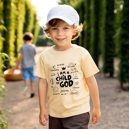 IAM A Child of God Christian Shirts for Kids Toddler Jesus Religious Tee Tops Bible Verse Clothes 2-7 Years - color: Child of God#1, size: 6 Years