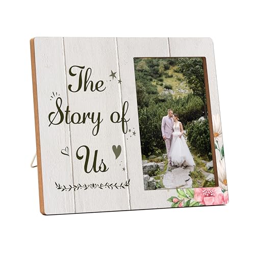 Wedding Picture Frame Gift, The Story of Us Wedding Gifts for Women Couple Newlywed Bride Groom, Idea Wedding Gift for Wedding Day Bridal Shower Party, Wedding Heart Photo Frame Gifts -E(14) - color: The Story Of Us