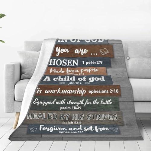 Christian Gifts for Men Blanket 60"x50", Religious Spiritual Gifts for Him - color: Christian Gifts for Men