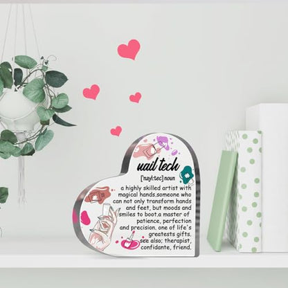Nail Tech Gifts for Women, Thank You Gifts for Nail Tech, Manicurist Birthday Appreciation Gifts, Inspirational Sign for Nail Tech Room Decor, Gifts for Nail Technician Friends Sister - style: Nail Tech