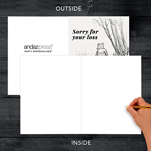 Andaz Press Jumbo Sympathy Card with Envelope, Sorry For Your Loss Card, Keep Me In Your Heart, Loss of Pet, Condolences Card with Big Blank Space to Send to Friends, Family, 8.5" x 11", 1-Pack - color: Keep Me In Your Heart, I'll Stay There Forever