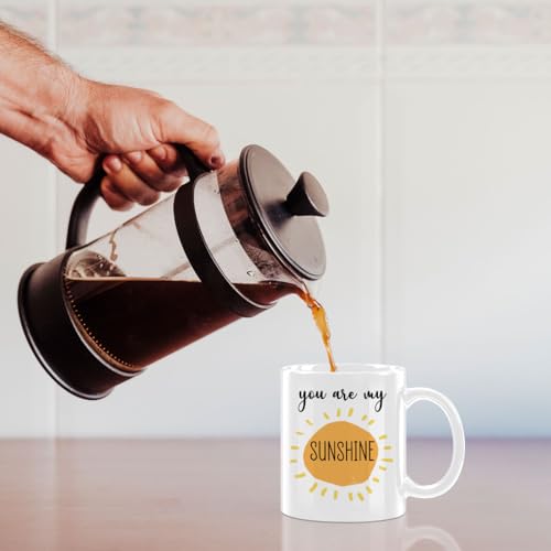 You Are My Sunshine White Ceramic Coffee Mug Gifts, Cute Sunshine Gifts - color: My Sunshine