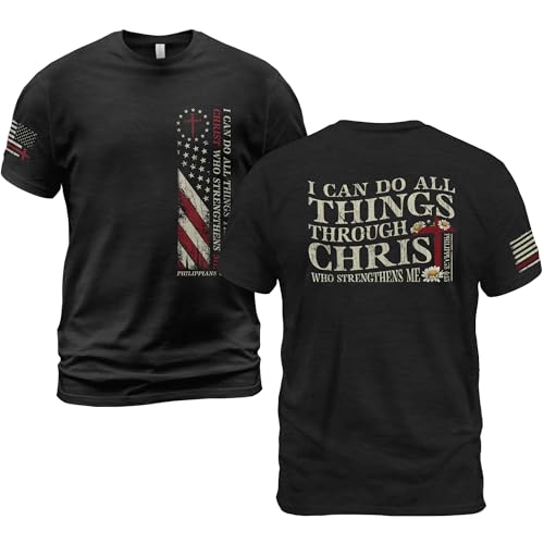 Faith Over Fear Shirt Men, Christian Shirts for Men - color: Ds07-black, size: 5X-Large