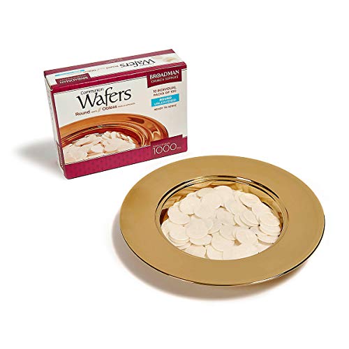 Broadman Plastic Communion Cup 1,000 Count and Wafer, Cross Design, 1,000 Count Value Bundle