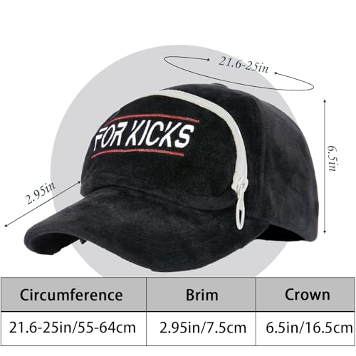Baseball Cap for Women Men - Adjustable Size Hat - color: Black-19