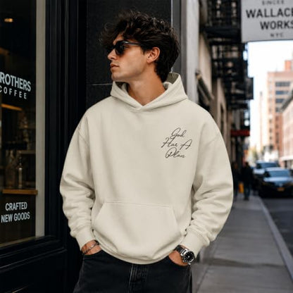 Christian God Hoodie for Men Jesus Faith Religious Bible Verse Hoodies Inspirational Graphic Fleece Sweatshirt - color: Apricot, size: Large