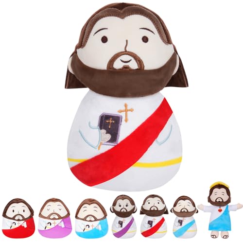 Jesus Plush Doll Bible Stuffed - First Communion Stuffed Animal Jesus Perfect for Kids and Adults Ideal Prayer Gift Religious Keepsake Red 11 Inch - style: Red Jesus Doll