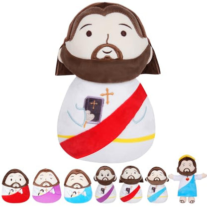 Jesus Plush Doll Bible Stuffed - First Communion Stuffed Animal Jesus Perfect for Kids and Adults Ideal Prayer Gift Religious Keepsake Red 11 Inch - style: Red Jesus Doll