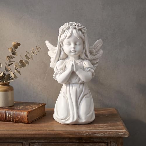 Guardian Angel Figurine Praying Hands Statue Cherub Statue, Girl - color: Angel-girls