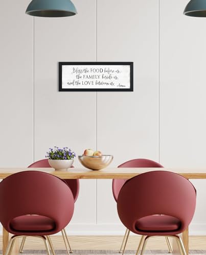 Bible Verse Quotes Christian Wall Art 6" x 15" - color: Bless The Food Before Us