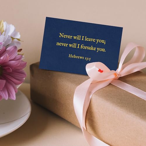 Bible Verse Cards, 60 Scripture Cards with Bible Verses - color: Navy Blue