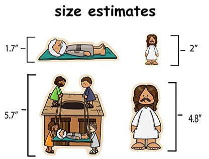 Jesus Heals The Paralyzed Man Felt Bible Felt Story for Flannnel Boards Miracles