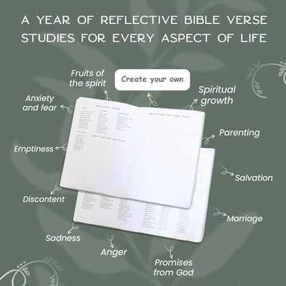 Graceful By Design Bible Verse Mapping Journal, Vegan Leather - color: Camo Green