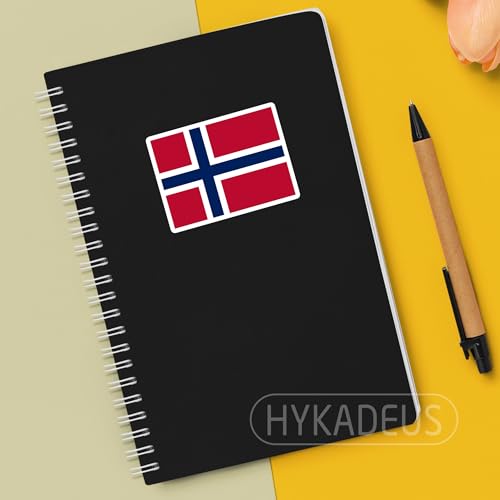 (3Pcs) Norway Flag Stickers – Norwegian National Flag Vinyl Decals - color: Norway