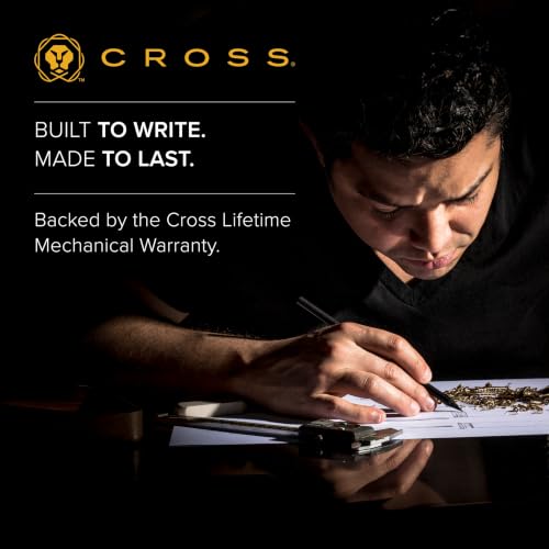 Cross Lume Translucent Translucent Navy Blue Resin Ballpoint Pen - Chrome-Plated Appointments - Black Fine-Tip Ballpoint - 0.27mm Line Width - Lifetime Mechanical Warranty - color: Blue