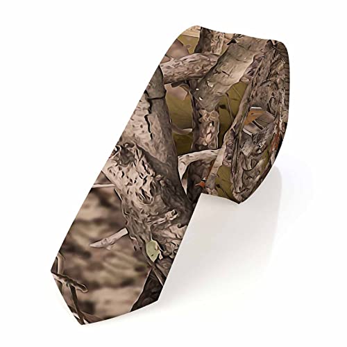 Black Dots Men's Neckties Retro Classic Circle Geometry Men's Tie for Mens Teens Business Work Casual Wedding Party - color: Camo Trees