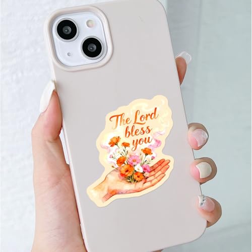 50PCS Christian Stickers, Bible Verse Religious Vinyl Decals, Waterproof Inspirational Faith Quote Stickers for Water Bottle, Laptop, Scrapbook,Phone, Skateboard, Luggage, Teens Girls, - color: Watercolor Motivational Stickers -5