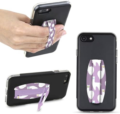 Gear Beast Universal Cell Phone Grip - Ultra Slim Elastic Finger Holder & Phone Stand - color: Llamas