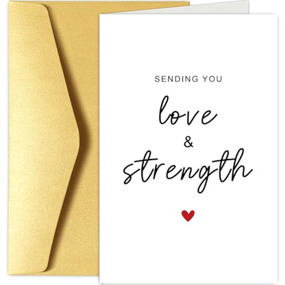 Simply Sympathy Card, Encouragement Card, Thinking of You Cards, Get Well Soon Cards, Sending You Love and Strength - color: Love and Strength