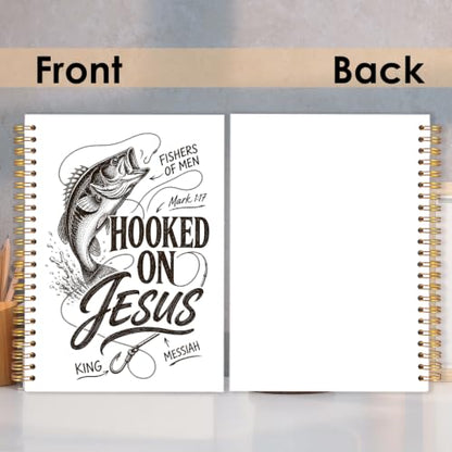 Christian Fishing Spiral Notebook for Women Men 5.5x8.3 Inch - color: Christian Fisherman