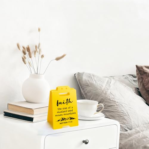 Christian Bible Verse for Women - The Size of A Mustard Seed Moves Mountains, Quote Matthew 17:20, Motivational Religion Desk Decor for Men Friend Galentines Valentines Day Birthday Gifts - style: A Mustard Seed Moves Mountains