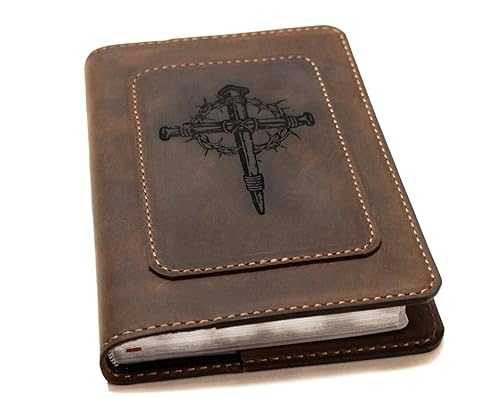 Real Leather KJV Large Print Bible. Option to Laser engrave name, initials, or logo. Personalized Gift for Wedding, Baptism, Graduation, Birthday or whatever occasion. Handmade in the USA.