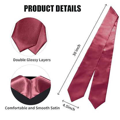 MyGradDay Plain Graduation Stole Colorful Stole for Adult Length 60",Rich in Color - color: Maroon