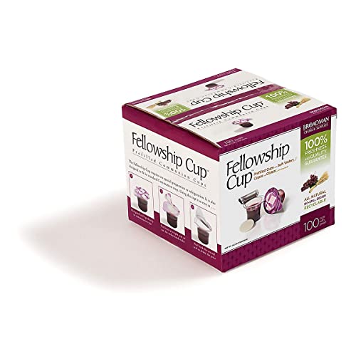 Broadman Pre-filled Communion Fellowship Cup Juice and Wafer Set, 100 Count - size: 100 Count (Pack of 1)