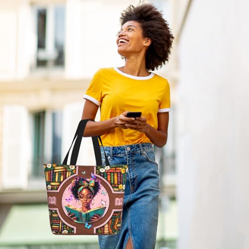 Bible Tote Bags for Women Christian Gifts Religious Church Shoulder Bag - color: African American
