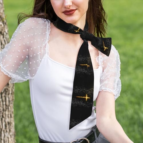 Christian Jesus Cross Scarf For Women, Multi‑purpose Ribbon, Neck Hair Handbag Accessory Versatile Bandana - color: Christian Jesus Cross 1