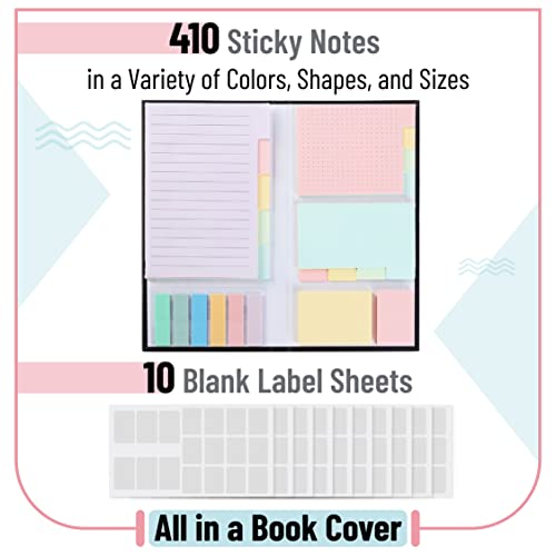 Mr. Pen- Sticky Notes Set, 820 Pack, Ruled - color: Muted Pastel, size: 1 Set (Pack of 2)