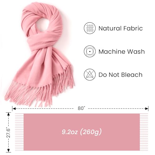 Clothirily Womens Winter Scarf, Oversized Long Blanket Plaid Shawl Wrap - color: Pink
