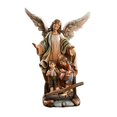 Avalon Gallery Catholic Saints Figurine - Toscana Collection Religious Statue, 9.13" H, Guardian Angel - color: Guardian Angel