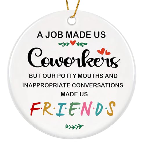 Coworker Christmas Ornaments 2026,Co Workers Ideas for Women,Best Friends Ornament,Funny Coworker Ornament for Christmas Tree,Appreciation Gift,Work Besties Gifts for Women Friendship - color: Coworker