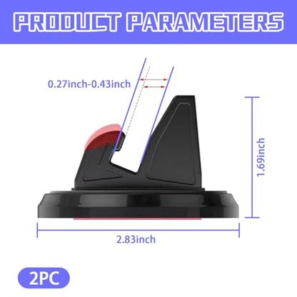 Dashboard Phone Holder, Vertical Horizontal Angle Adjustable Bump Proof Desktop Dashboard Navigation Phone Silicone Center Console Holder for Most Cars (Black)