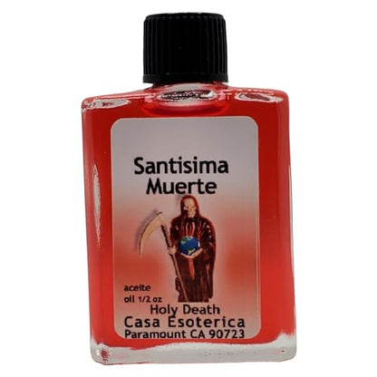 Holy Death - Red (Santisima Muerte Aceite) Spiritual Anointing Oil by CASA ESOTERICA MAGICK SPACE - -0.5 FL OZ (1PACK)