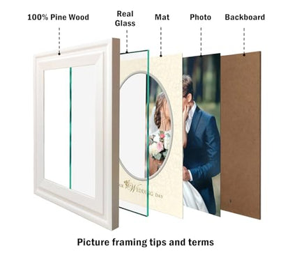 Wedding Frame, Wedding Gift for Couple, 7 Mats for 3.5x5, 4x6 & 5x7